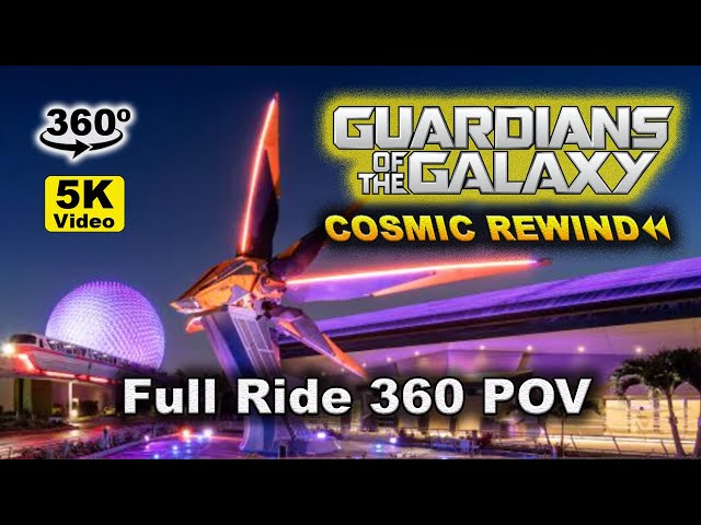 Guardians of the Galaxy: Cosmic Rewind - 360 POV - Disney World's Newest Roller Coaster