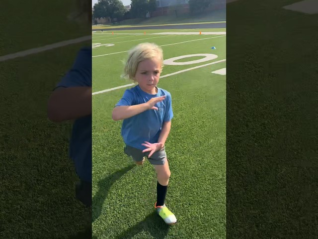 5-Year-Old Perfects His Football Handoff! 🏈✨ #youthfootball #football #shorts