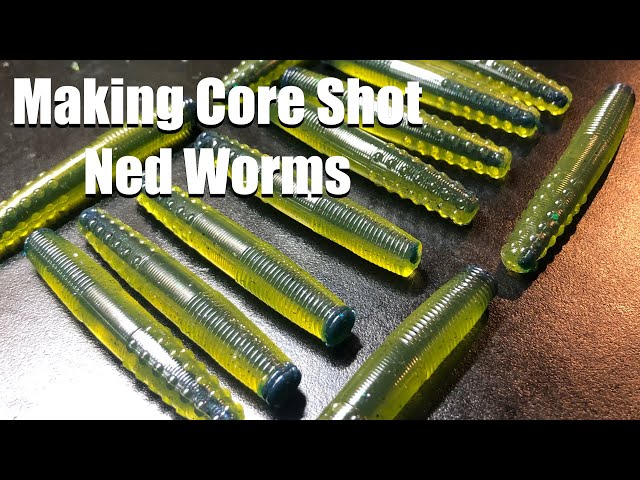 Making Soft Plastic Baits - Making Core Shot Ned Worms