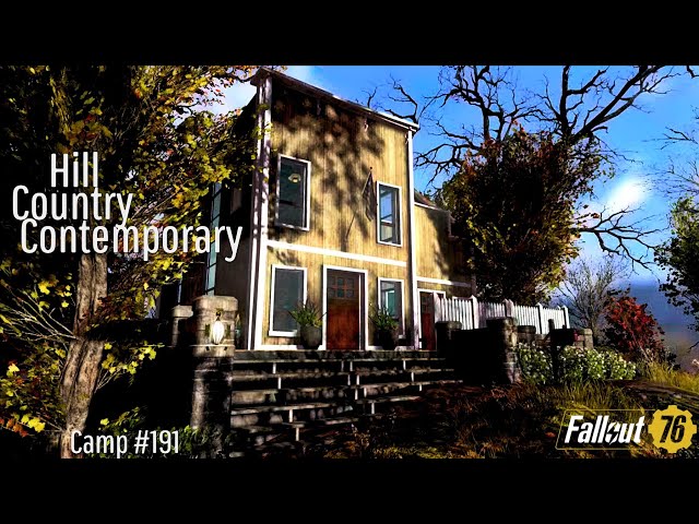 Fallout 76 Camp Builds | Hill Country Contemporary | Clean // Modern // Western Movie Set Facade