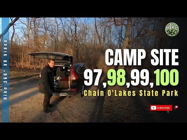 Chain O'Lakes State Park - Camp Site 97, 98, 99, 100 (Hike 360° VR Video)