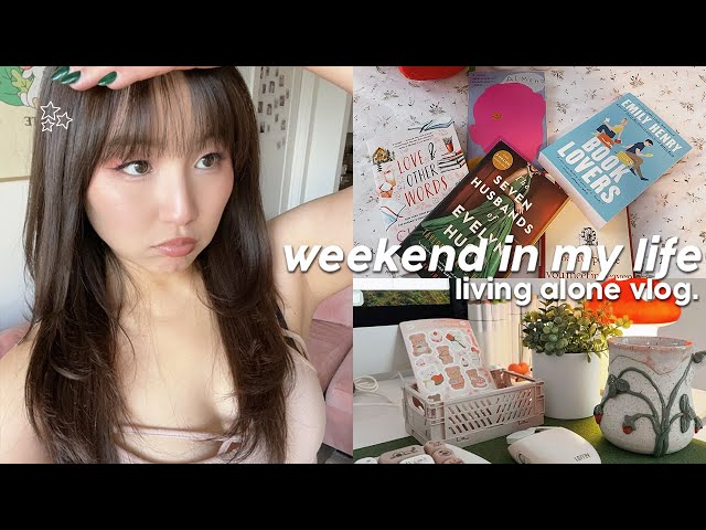 productive weekend vlog 🧸 sticking to a routine, home-cooked meals, new books