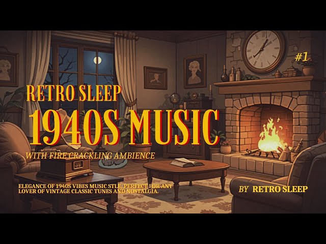 1940s Oldies Music Playing in Another Room at Vintage Manor House | Classic Music | Retro Sleep