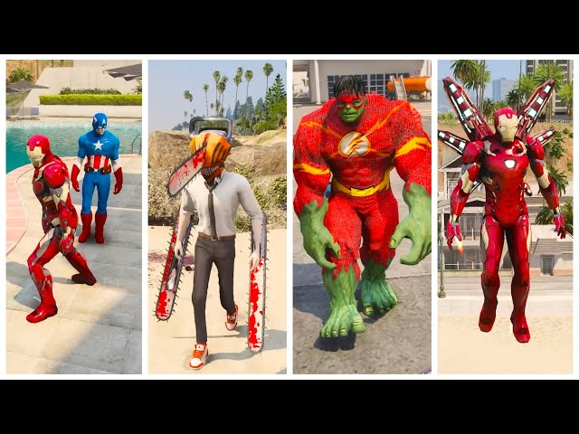 SUPERHERO MEGA BATTLE || MARVEL AND DC SUPERHERO BATTLE SUPERMAN VS FLASH VS IRONMAN VS SPIDERMAN