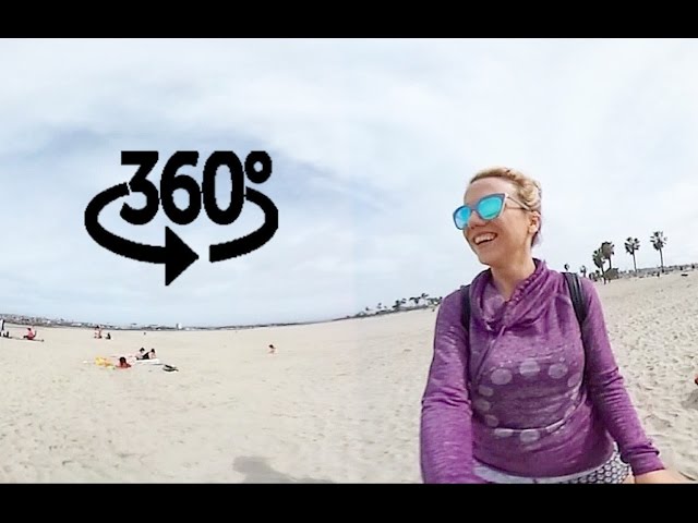 360°  DAY AT THE BEACH WITH DOGS AND FRIENDS