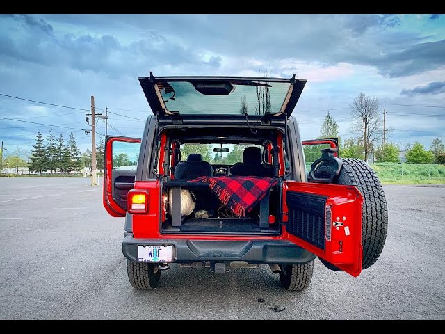 DIY 2018 Jeep Wrangler JL 2 Door Sleeping and Storage Platform