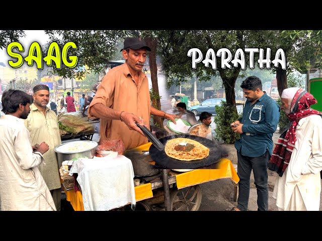 LOW BUDGET  BREAKFAST  IN LAHORE |BILA SAAG PARATHA | BHATI GATE ANDROON LAHORE