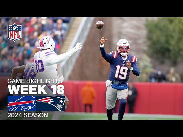 Buffalo Bills vs. New England Patriots | 2024 Week 18 Game Highlights