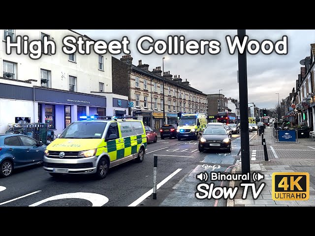 Walking Along High St Colliers Wood, London - Slow TV