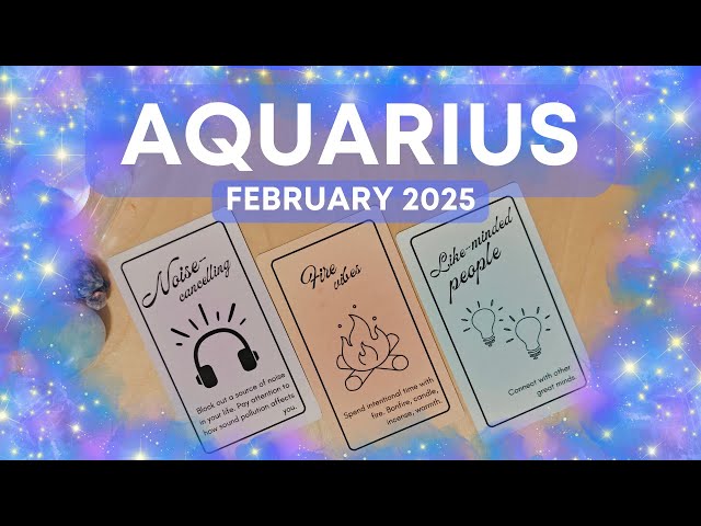 Aquarius ♒ February 2025 🍄 Noise cancelling your life #tarot #aquarius