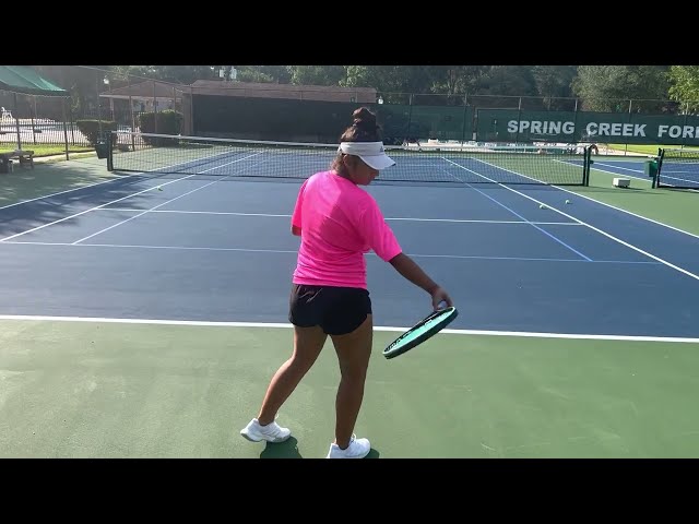 Top Junior Shortening her Backswing | Spring Woodlands Tennis Academy