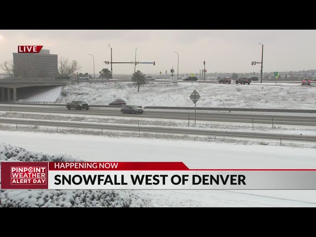 Traffic moving west of Denver