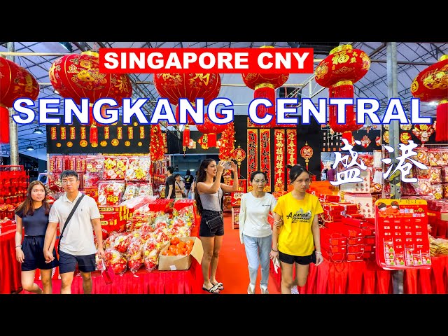 Singapore Chinese New Year 2025 | Sengkang Central CNY Market | 4K HDR Singapore Travel🧧🇸🇬🧨👍