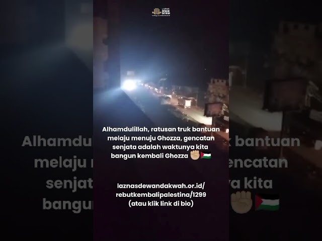 Ratusan Truk Bantuan Menuju Gaza Setelah Gencatan Senjata