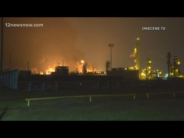 TPC provides update at press conference on fire containment efforts at Port Neches chemical plant