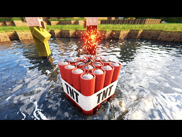 Ultra Realistic Water Vs TNT in Minecraft