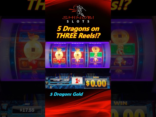 5 Dragons Gold 3-Reel Slot! First Time Playing with a Bonus #shinobislots #shorts #5DragonsGold