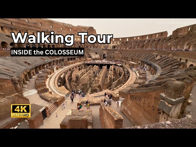 Rome COLOSSEUM with Captions - Walking Tour 4K - July 2024