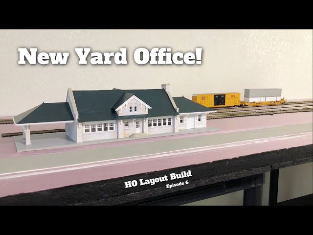 Large HO Train Layout Build - Ep 6 - New Yard Office & Painting Roads