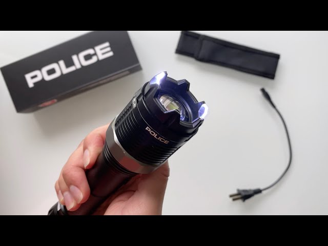 POLICE Stun Gun 8810 - Max Voltage Heavy Duty Rechargeable With Zoom LED Flashlight