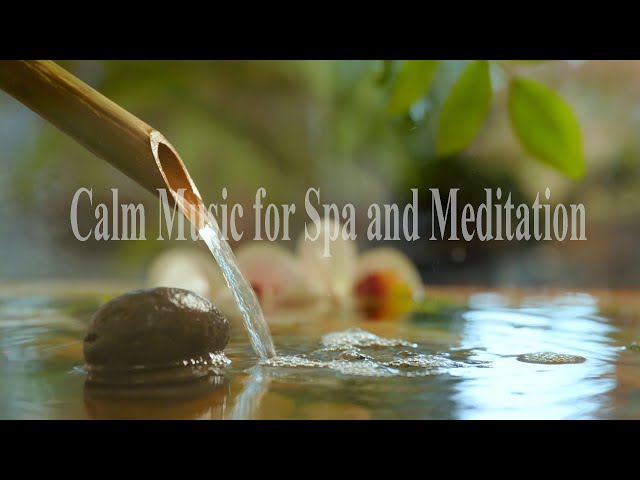 Calm Music for Spa and Meditation: Relax with Bamboo Water Sounds - 4k