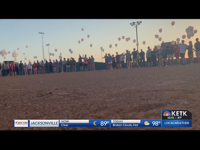 Balloon release held in honor of Bullard head softball coach