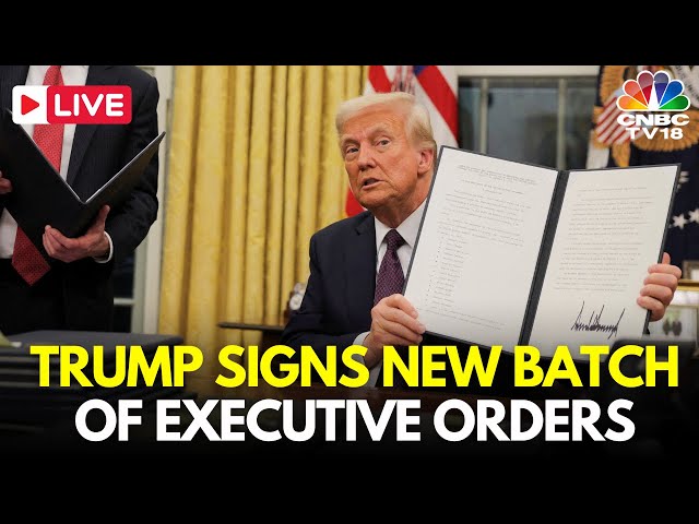 USA LIVE: President Donald Trump Signs Another Batch of Executive Orders in the Oval Office | N18G