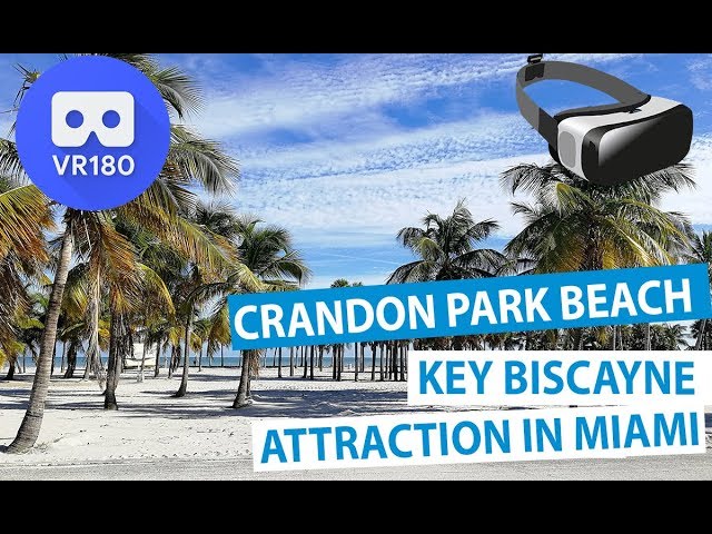 Crandon Park Beach in Key Biscayne, Florida  - 3D Miami Attractions (VR180)