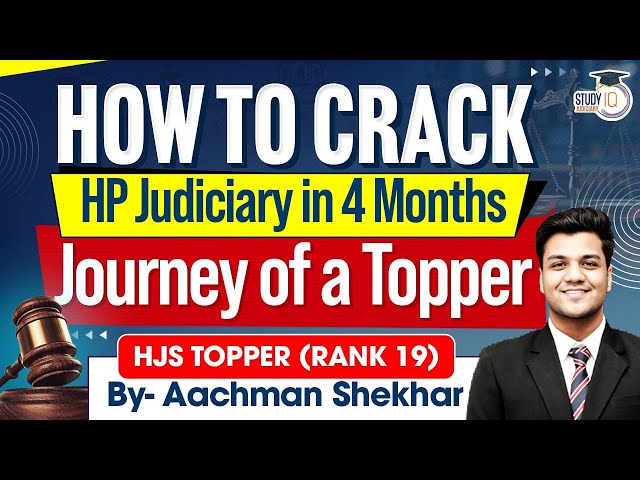 HP Judiciary Topper ( HJS Topper Rank 19 ) | How To Prepare HJS Topper In 4 Months