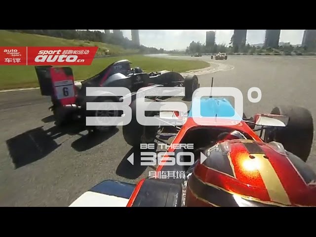 Spectacular Formula car crash filmed with 360° lens!!