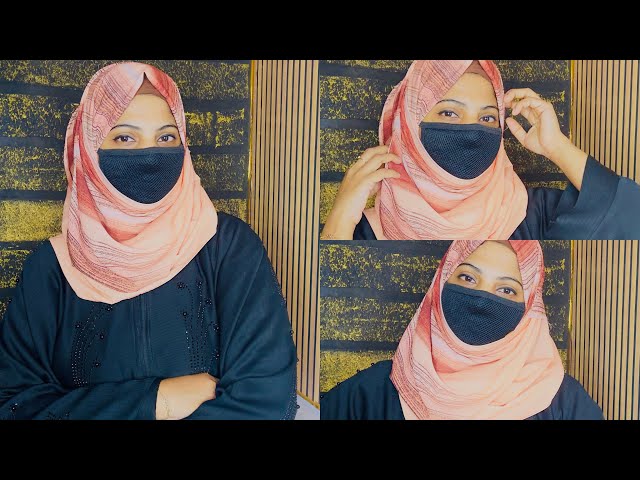 How to make simple Hijab tutorial /Very Easy And Stylish Layer Hijab Tutorial With Mask |@sabnaali