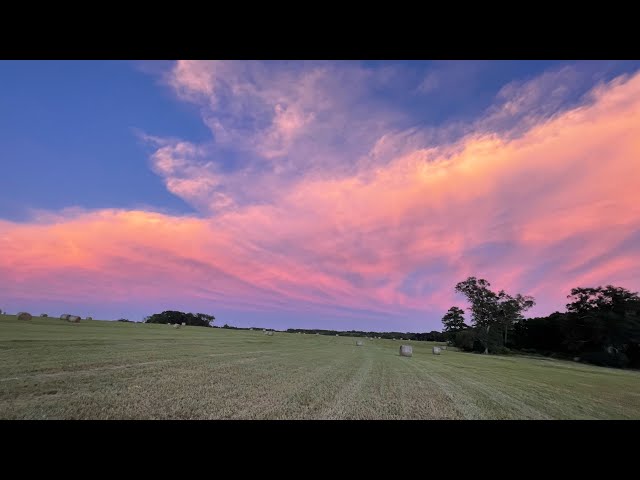 Baling hay, stacking hay and a little competition with the kids!