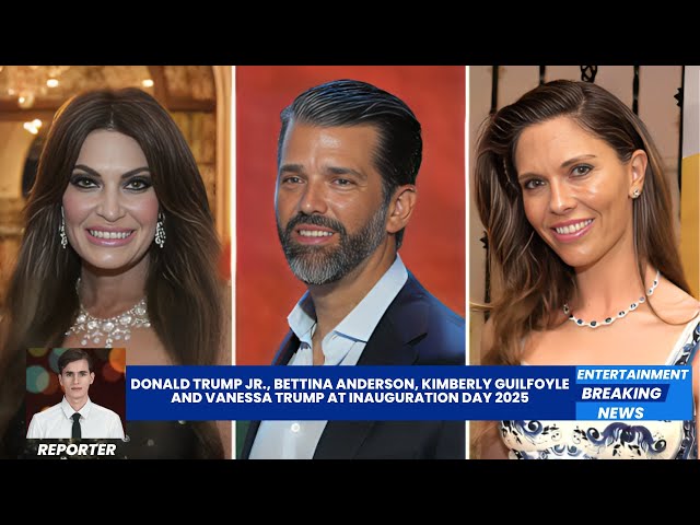 Donald Trump Jr., Bettina Anderson, Kimberly Guilfoyle and Vanessa Trump at Inauguration Day 2025