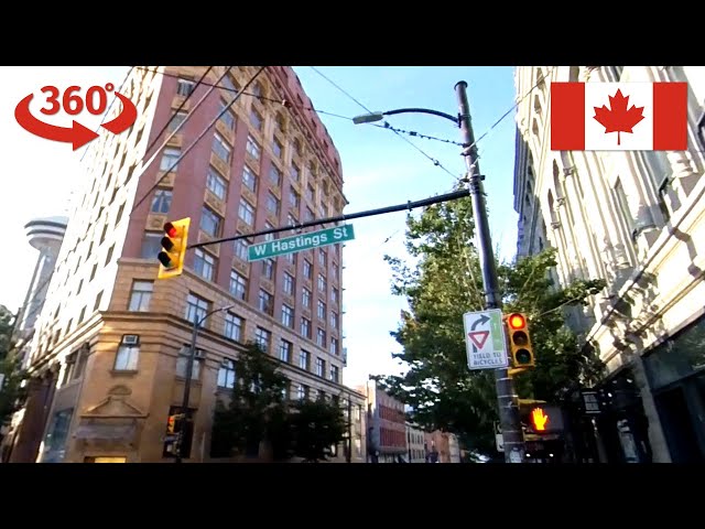 Vancouver Drive on Hasting Street via DTES in 360° [2019]