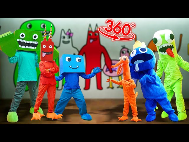 VR 360° NEW Rainbow Friends VS Garten of Banban In Real Life  🎶 FNF' (Roblox Rainbow Friends)