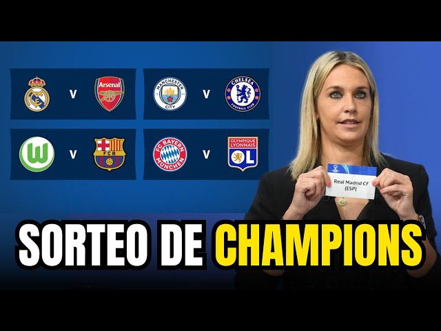 SORTEO de CUARTOS DE FINAL de la CHAMPIONS LEAGUE | BARCELONA vs WOLFSBURG | REAL MADRID vs ARSENAL