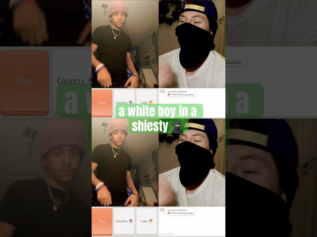 a white boy in a shiesty on Omegle #funny