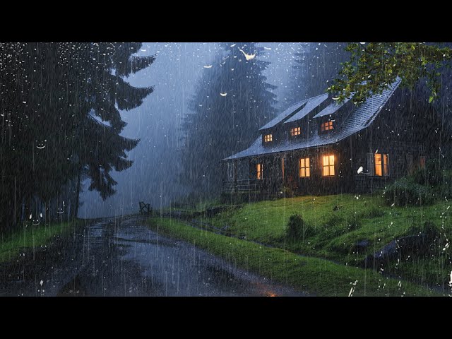 Heavy Rain To Sleeping Immediately - Let The Sound Of Rain Wash Away Your Sadness Tonight - Relax