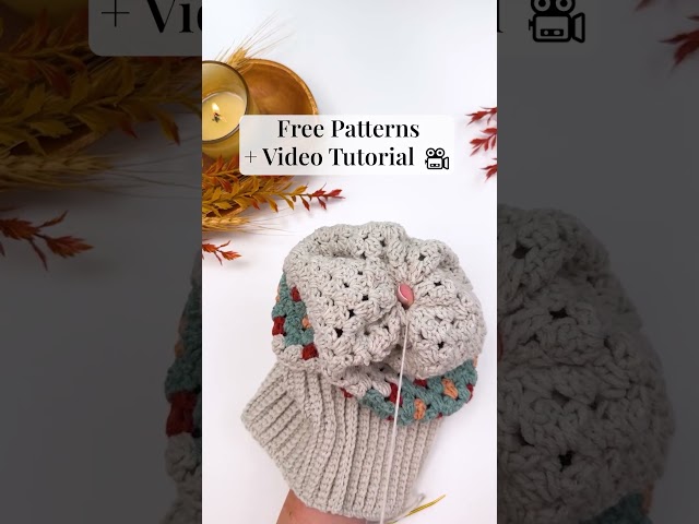 Crochet Granny Stitches With a Colorful Pop on A Hat & Cardigan