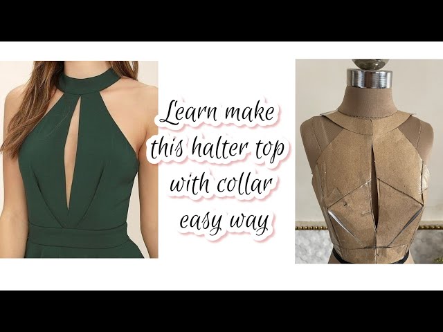 SECREST OF PATTERN MAKING TUTORIAL DAY 43/100 #sew #patternmaking #patterncutting #top #halterneck