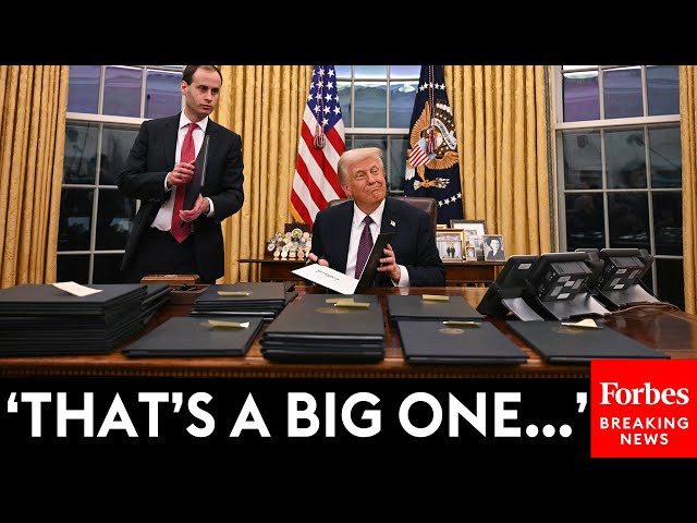 BREAKING NEWS: Trump Speaks To Reporters As He Signs Multiple Executive Orders For Nearly An Hour