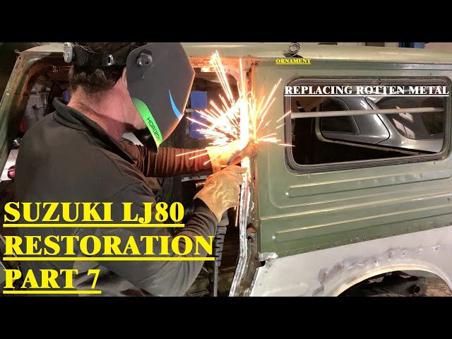 Suzuki LJ80 Restoration Part 7 - Repairing Inner Door Jamb & Finish Welding Rear Quarter and Sill