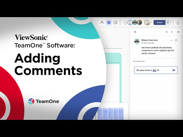 ViewSonic TeamOne™ Software: Adding Comments