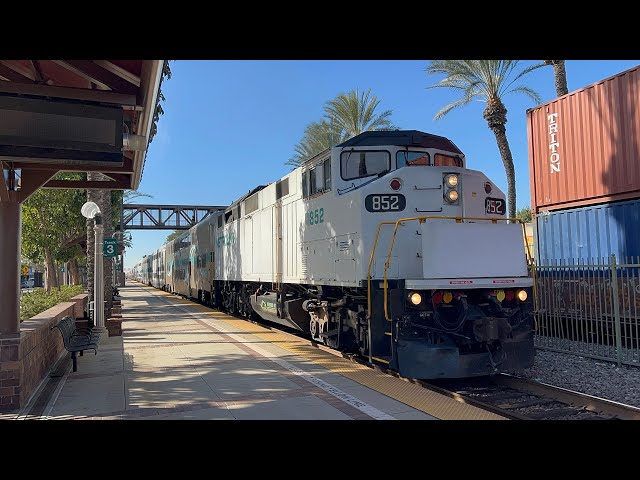 E/B BNSF Port Stack and S/B Metrolink. 1/21/25.