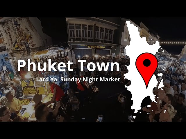 Sunday Night Market, Phuket Old Town, Thailand, VR 360, 4K, Jan 2025.