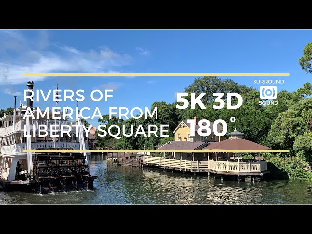 Magic Kingdom: Rivers of America from Liberty Square (5K 3D 180°)