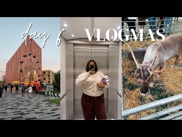 VLOGMAS DAY 6 | I FED a REINDEER, SLEPT in LIBRARY, WINTER is here, LAYER with me.