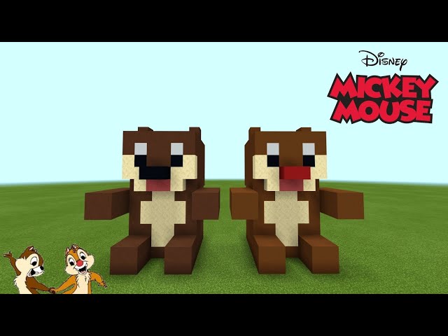 Minecraft Tutorial: How To Make Chip & Dale Plush Statues