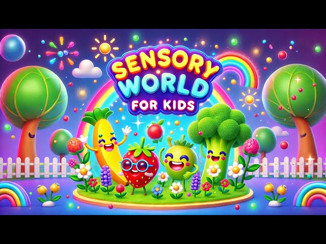 🌈Sensory World for Kids   Smoothie Mix!- Fun Dance Video with music and animation