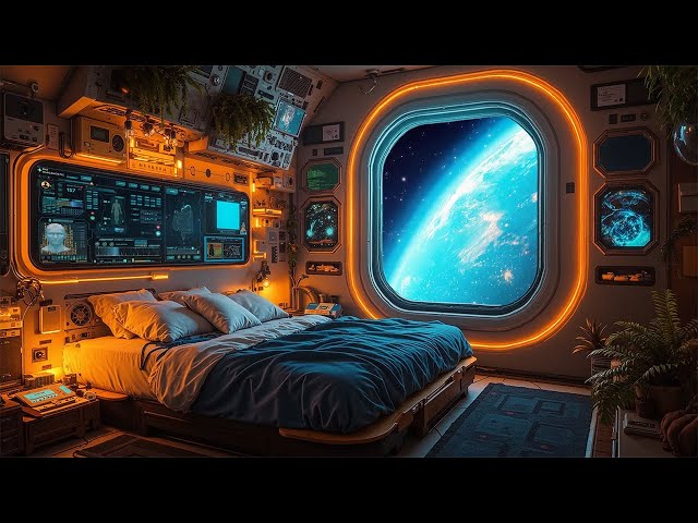 Journey into the Universe 🚀 Cozy Spaceship 🎶 Cozy Sci-fi Ambience with White Noise